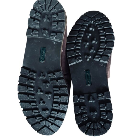 Cole Haan Suede Slip On Moc Shoe Slipper With Tread Shearing Lined Leather Brown - Picture 3 of 15